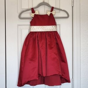 Davids Bridal 2 years old Red Formal Wedding Flower girls Princess Dress